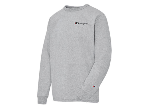Champion Embroided Script LS Tee Grey