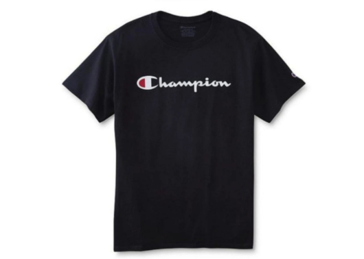 Champion Heritage Script Logo Tee Black