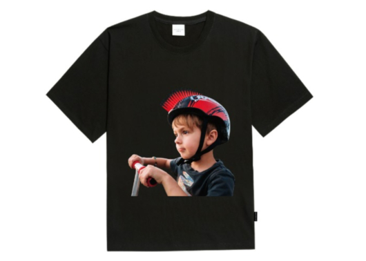 ADLV Baby Face Scooter Boy Tee Black