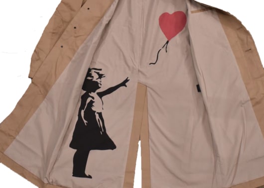 Banksy Genius Or Vandal Long Coat Brown - Image 2