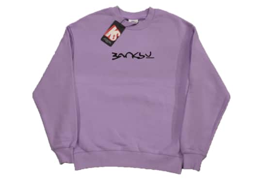 Banksy Love Bomb Crewneck Purple