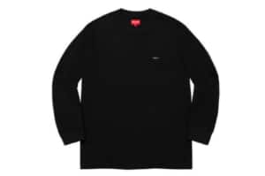 Supreme Small Box L/S Tee Black