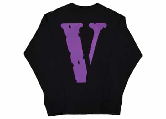 Vlone Friends Purple V Crewneck Black - Image 2