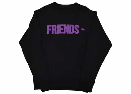 Vlone Friends Purple V Crewneck Black