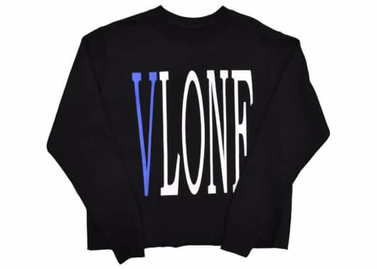 Vlone OG Logo Blue V Crewneck Black