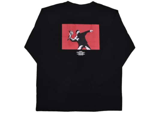 Banksy Flower Thrower LS Tee Black