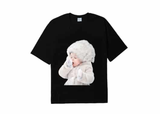 ADLV Baby Face Fur Boy Tee Black