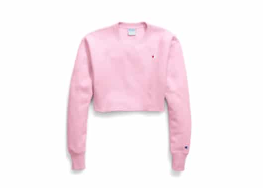 Champion Reverse Weave Cropped Crewneck Pink