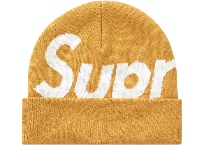 Buy Supreme Big Logo Beanie (FW19) Dark Gold Online in Australia | KickSTW