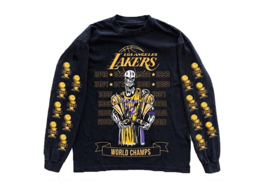 Warren Lotas Lakers Trophy LS Tee Black