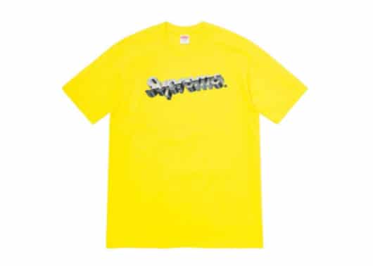 Supreme Chrome Logo Tee Yellow