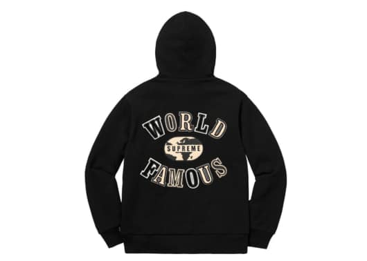 Supreme World Famous Zip Up Hoodie (SS20) Black