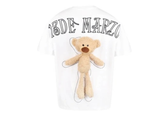 13DE MARZO Teddy Bear Tee White