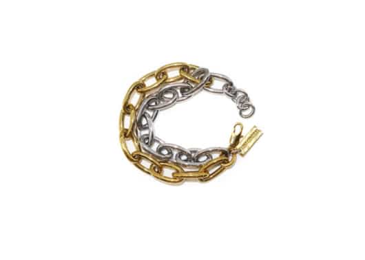 Lost General Double Chain Loop Bracelet Gold Silver