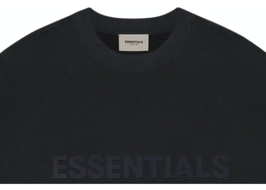 FEAR OF GOD ESSENTIALS 3D Silicon Applique Crewneck Black - Image 3