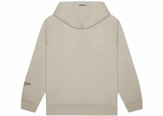 FEAR OF GOD ESSENTIALS 3D Silicon Applique Pullover Hoodie Oatmeal Heather/String/Tan - Image 2
