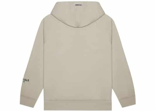 FEAR OF GOD ESSENTIALS 3D Silicon Applique Pullover Hoodie Oatmeal Heather/String/Tan