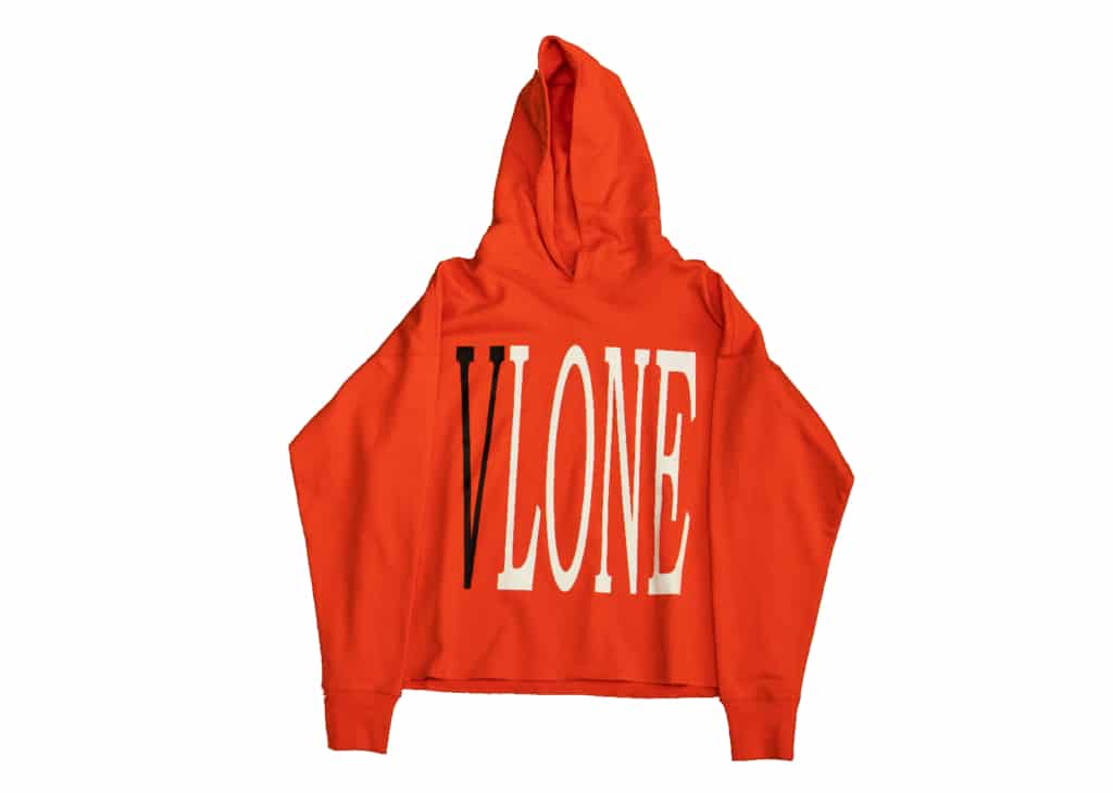 Vlone OG Logo Black V Hoodie Orange kickstw