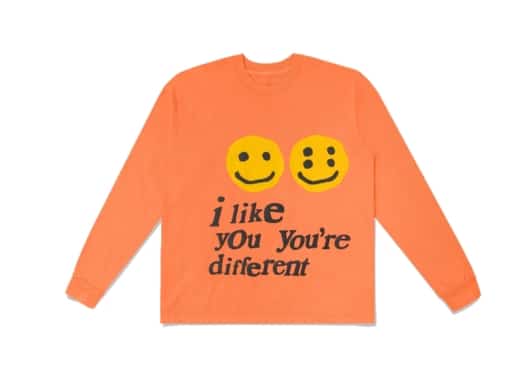 Cactus Plant Flea Market I Like You You're Different L/S Tee Neon Orange