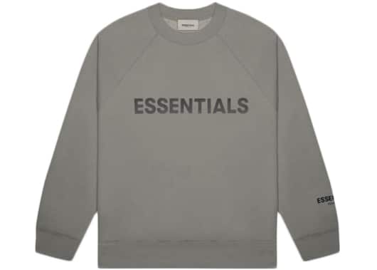 FEAR OF GOD ESSENTIALS 3D Silicon Applique Crewneck Charcoal