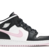 Air Jordan 1 Mid White Black Light Arctic Pink (GS)