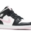Air Jordan 1 Mid White Black Light Arctic Pink (GS) - Image 2