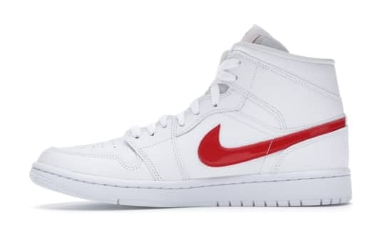 Air Jordan 1 Mid White University Red (W)