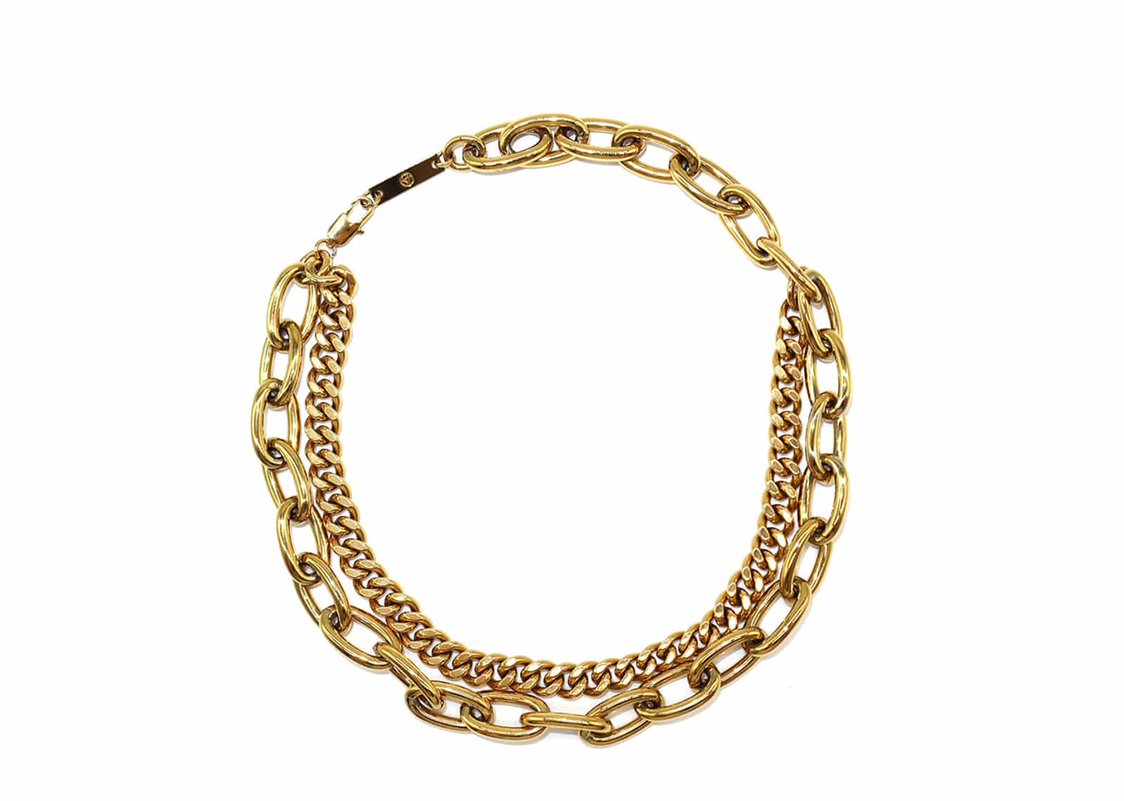 Buy Lost General Double Chain Loop Necklace Gold Online in Australia