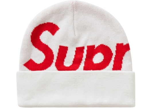 Supreme Big Logo Beanie (FW20) White