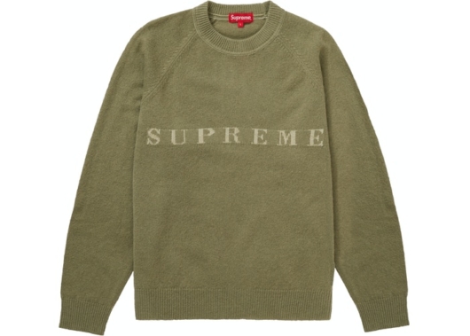 Supreme Stone Washed Sweater Olive