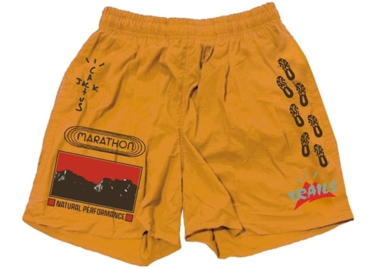 Travis Scott Path Shorts Gold