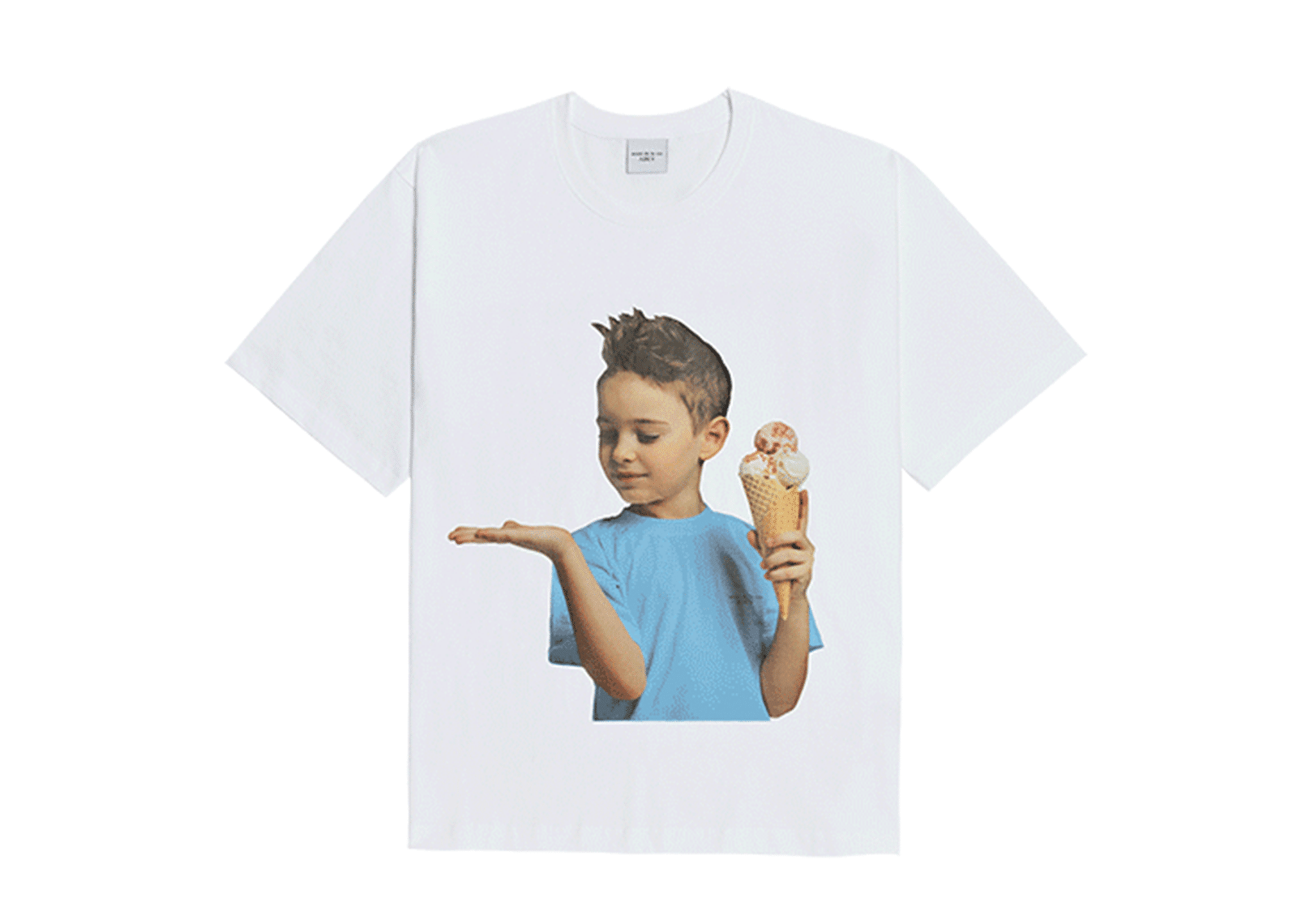 ADLV Baby Face Ice Cream 2 Boy Tee White.