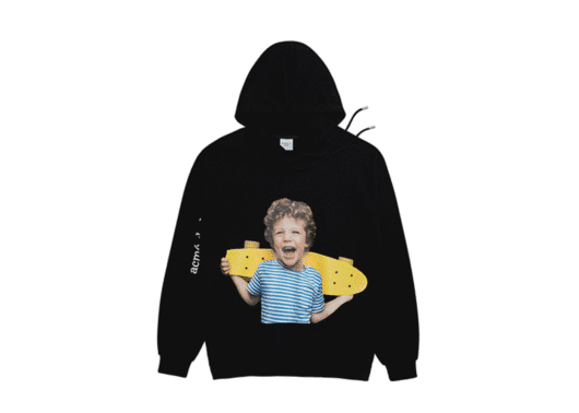 ADLV Baby Face Skateboard Boy Hoodie Black