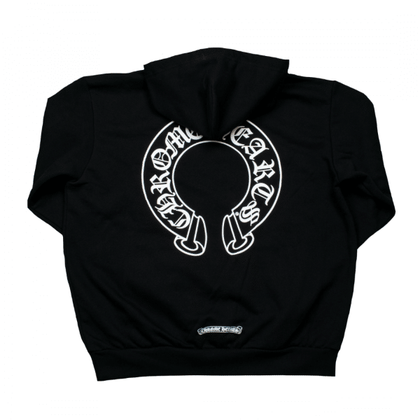 Buy Chrome Hearts Horse Shoe Floral Zip Hoodie Black Online in ...