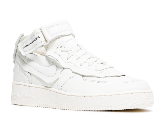 Nike Air Force 1 Mid Comme des Garcons White - Image 2