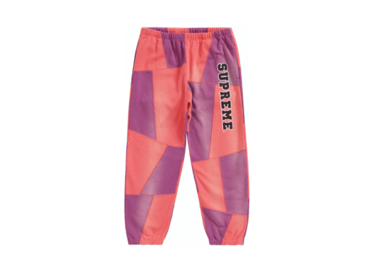 Supreme Patchwork Sweatpant (FW20) Bright Coral