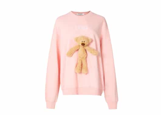 13De Marzo Tiny Teddy Bear Crewneck Pink