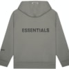 FEAR OF GOD ESSENTIALS 3D Silicon Applique Full Zip Up Hoodie Gray Flannel/Charcoal - Image 2