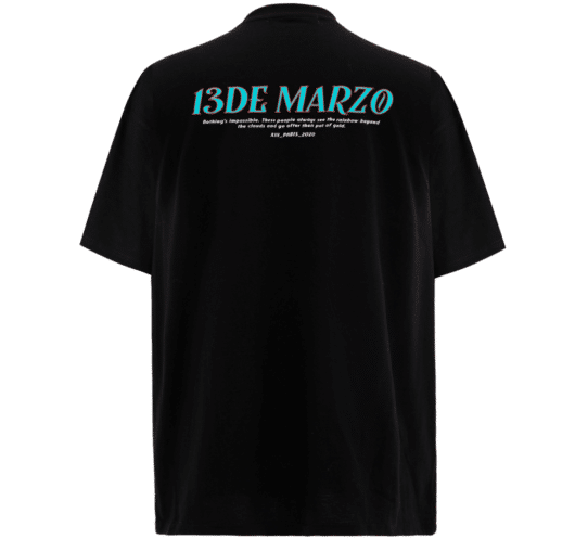 13De Marzo Teddy Alice In Wonderland Tee Black - Image 2