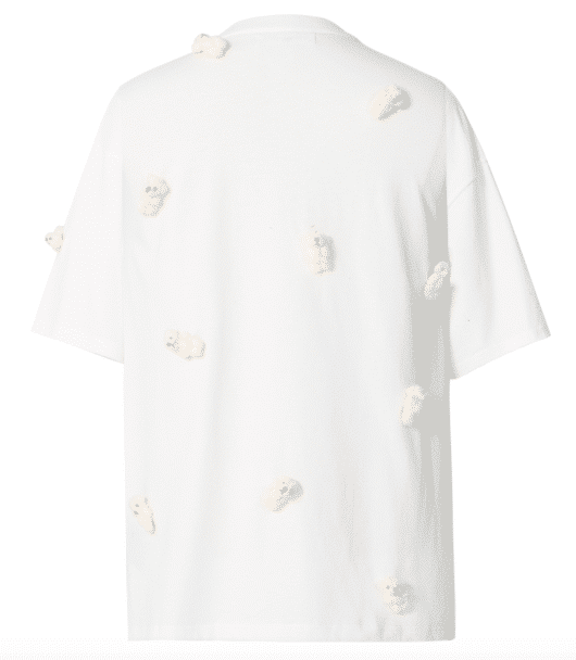 13De Marzo Mini Teddy Bear Cover Tee White - Image 2
