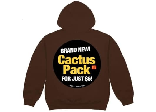 Travis Scott x McDonald's Cactus Pack Sticker Hoodie Brown - Image 2