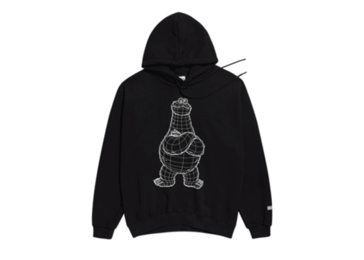 ADLV x Sesame Street Cookie Monster 3D Modeling Hoodie Black