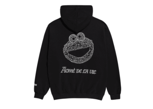 ADLV x Sesame Street Cookie Monster 3D Modeling Hoodie Black