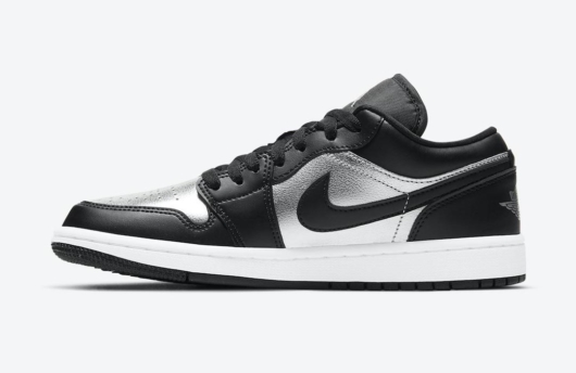 Air Jordan 1 Low SE Black Metallic Silver (W)