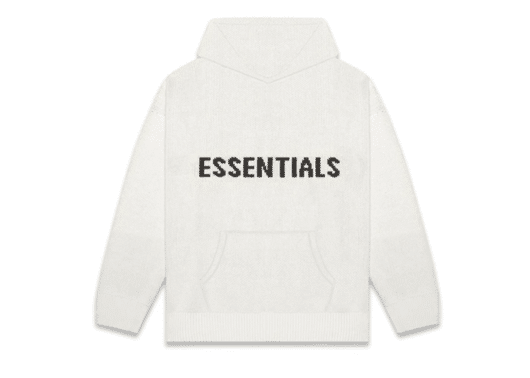 FEAR OF GOD ESSENTIALS Knit Hoodie Light Heather Oatmeal