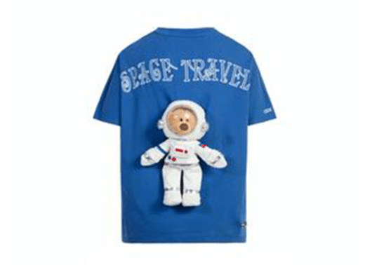 13DE Marzo NASA Teddy Bear Tee Blue