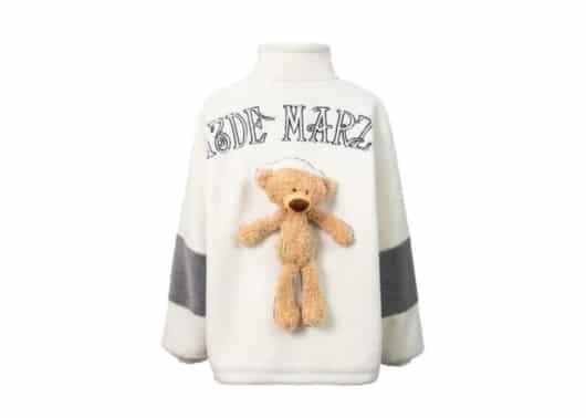 13De Marzo Teddy Bear Lamb Wool Coat White