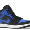 Air Jordan 1 Mid Hyper Royal Tumbled Leather - Image 2