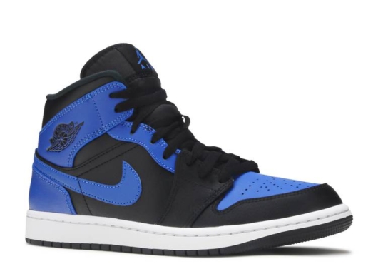 Air Jordan 1 Mid Hyper Royal Tumbled Leather - Image 2