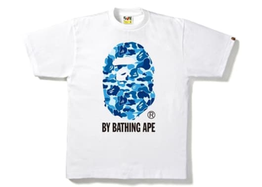 BAPE ABC Camo By Bathing Tee White/Blue